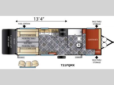Floorplan - 2017 Forest River RV Shockwave T21FQMX