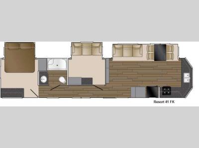 Floorplan - 2017 Heartland Resort 41FK