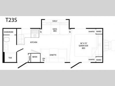 Floorplan - 2007 Komfort Trailblazer T23S