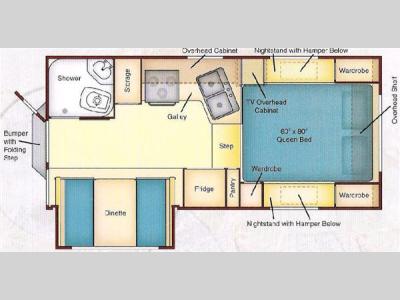 Floorplan - 2007 Eagle Cap Campers Eagle Cap 950