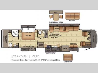 Floorplan - 2017 Entegra Coach Anthem 42RBQ