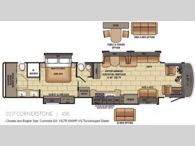 Floorplan - 2017 Entegra Coach Cornerstone 45K