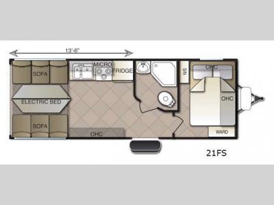 Floorplan - 2016 Pacific Coachworks Blazen 21FS