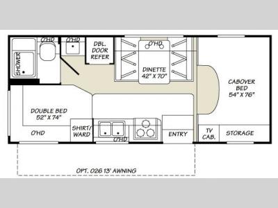 Floorplan - 2007 Fleetwood RV Tioga 22B