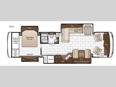 Floorplan - 2017 Newmar Ventana 3412