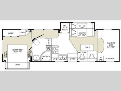 Floorplan - 2007 Fleetwood RV Tioga 31M