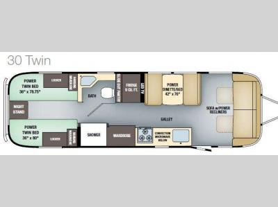 Floorplan - 2017 Airstream RV Classic 30 Twin