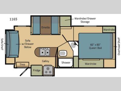 Floorplan - 2017 Adventurer LP (ALP) Eagle Cap Truck Camper 1165