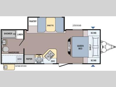 Floorplan - 2016 Dutchmen RV Coleman Light 2305QB
