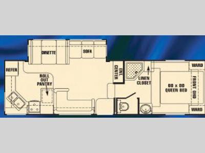 Floorplan - 2007 Thor California Jazz 2870UK