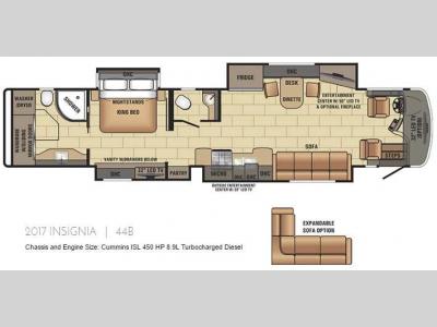 Floorplan - 2017 Entegra Coach Insignia 44B