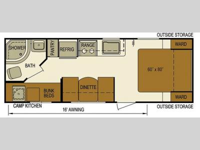 Floorplan - 2016 Skyline Nomad Dart 218BH