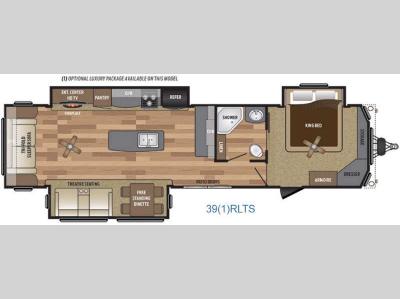 Floorplan - 2017 Keystone RV Retreat 391RLTS