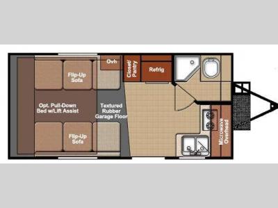 Floorplan - 2017 Gulf Stream RV Track n Trail Sidetrack Edition 17RTH SE