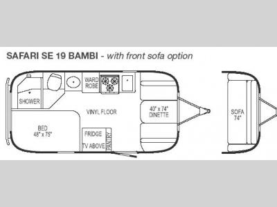 Floorplan - 2007 Airstream RV Safari Special Edition 19 Bambi