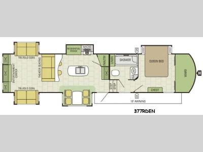 Floorplan - 2017 Starcraft Solstice 377RDEN