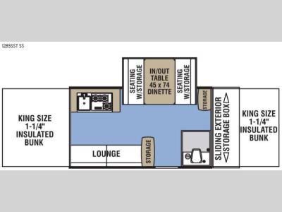Floorplan - 2017 Coachmen RV Clipper Camping Trailers 1285SST SS
