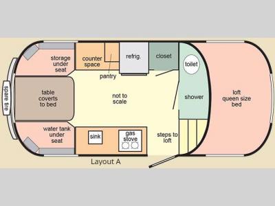 Floorplan - 2016 Scamp 19 Foot 19 Foot Layout A