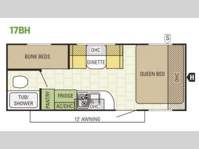 Floorplan - 2017 Starcraft Launch 17BH