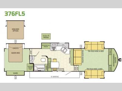 Floorplan - 2017 Starcraft Solstice 376FL5