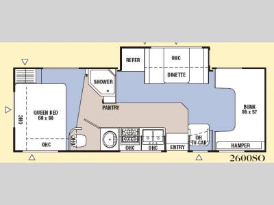 Floorplan - 2007 Coachmen RV Freelander 2600SO