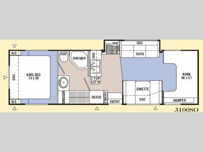 Floorplan - 2007 Coachmen RV Freelander 3100SO
