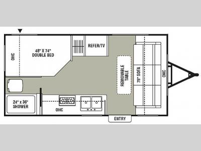 Floorplan - 2007 Coachmen RV Capri Micro 159 DB