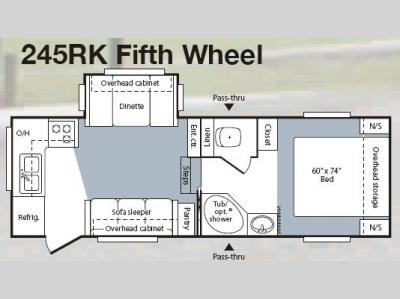 Floorplan - 2007 Keystone RV Hornet 245RK