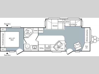 Floorplan - 2007 Keystone RV Hornet 31FLS