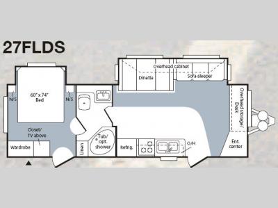 Floorplan - 2007 Keystone RV Hornet 27FLDS