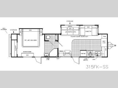 Floorplan - 2005 Pilgrim 315 FKSS