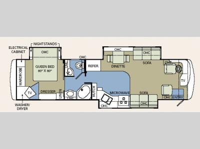 Floorplan - 2006 Holiday Rambler Endeavor 38PST