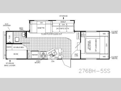 Floorplan - 2005 Pilgrim 276 BH5SS