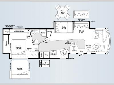 Floorplan - 2008 Winnebago Destination 39W
