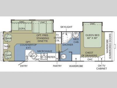 Floorplan - 2007 Holiday Rambler Savoy LX 28 RLD