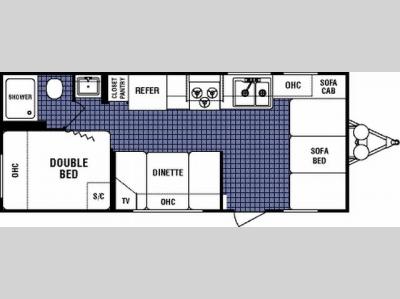 Floorplan - 2006 Dutchmen RV Four Winds Express Lite 18B