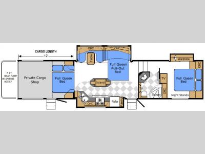 Floorplan - 2008 Warrior Mfg Weekend Warrior Wide Body FTL4005