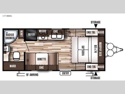 Floorplan - 2017 Forest River RV Wildwood X-Lite 171RBXL