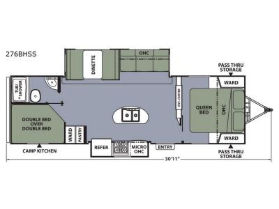 Floorplan - 2017 Coachmen RV Apex Ultra-Lite 276BHSS