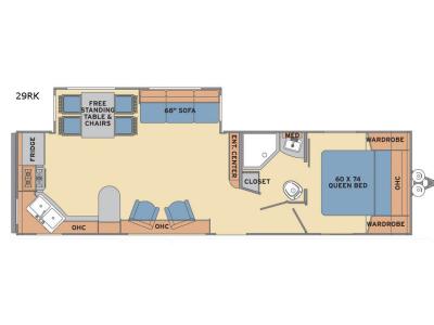 Floorplan - 2017 Shasta RVs Revere 29RK