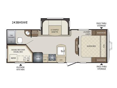 Floorplan - 2017 Keystone RV Bullet 243BHS