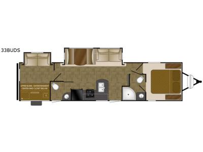 Floorplan - 2017 Heartland North Trail 33BUDS