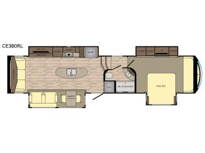 Floorplan - 2017 CrossRoads RV Cameo CM37MK