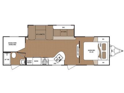 Floorplan - 2017 Dutchmen RV Aspen Trail 2810BHS