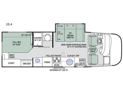 Floorplan - 2017 Thor Motor Coach Vegas 25.4