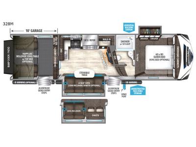 Floorplan - 2017 Grand Design Momentum M-Class 328M