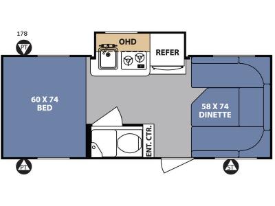 Floorplan - 2017 Forest River RV R Pod RP-178
