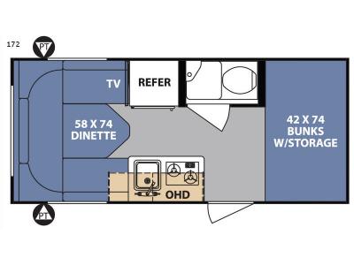 Floorplan - 2017 Forest River RV R Pod RP-172