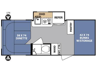 Floorplan - 2017 Forest River RV R Pod RP-176