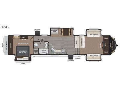Floorplan - 2017 Keystone RV Montana High Country 375FL
